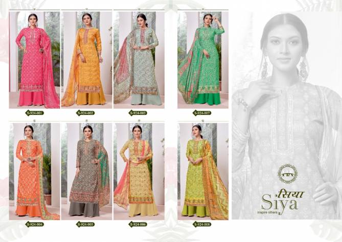 Harshit Siya New Exclusive Wear Heavy Cotton Embroidery Dress Material Collection